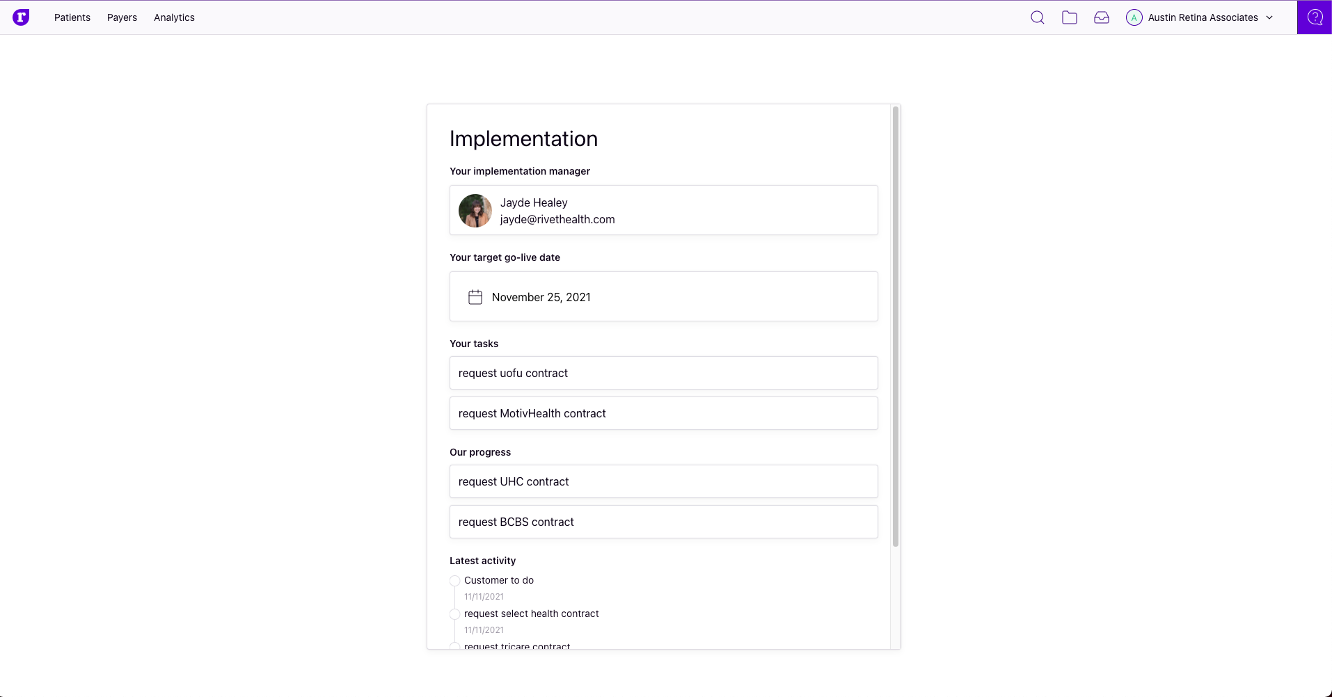 Implementation Tracker