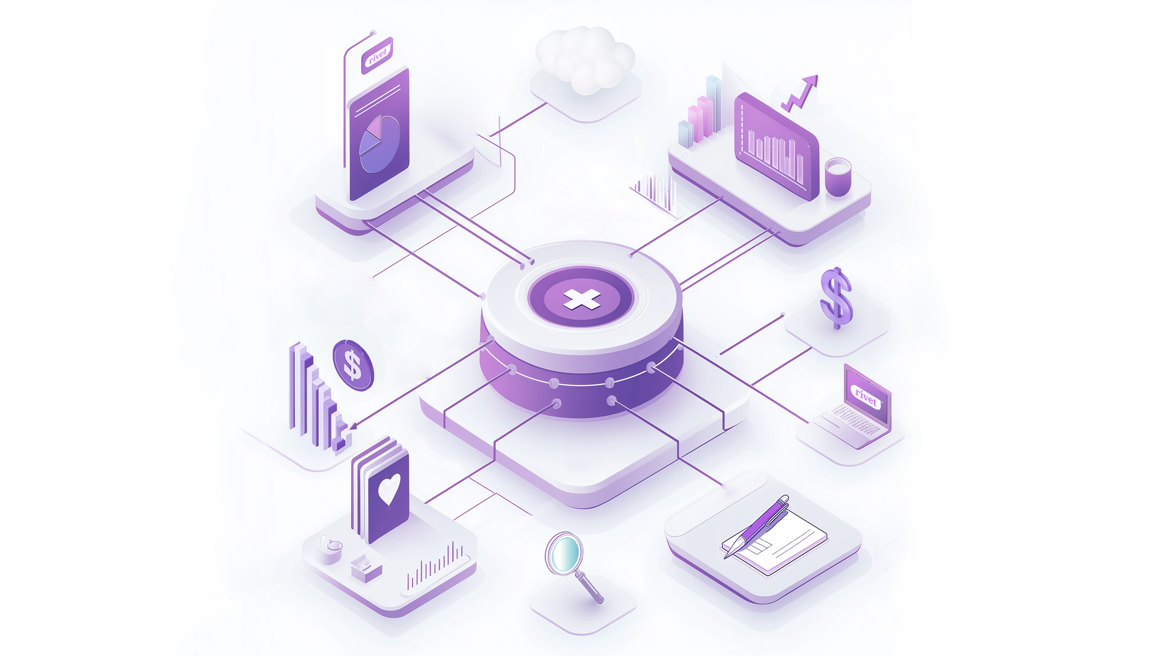 boots1321_isometric_illustration_of_A_central_hub_representing__ed51ee30-1258-4d84-93f1-709a9923f620